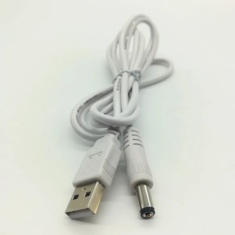 5V USB charging cable , DC barrel 5.5x2.1mm to USB 2.0 male DC jack usb charger cable