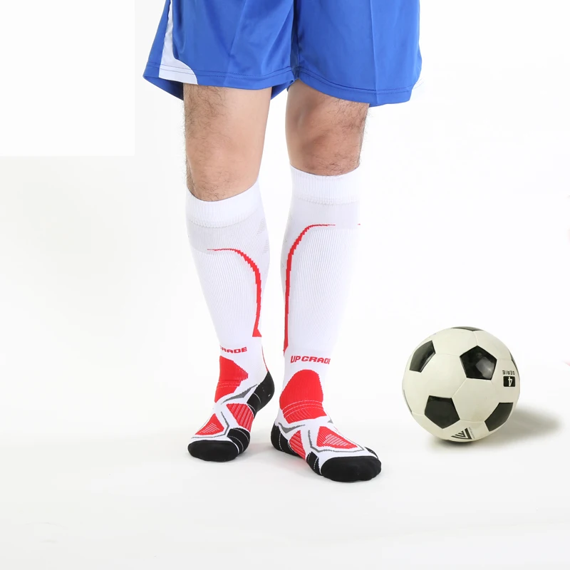 wholesale custom mature high quality knee high anti-slip professional football socks