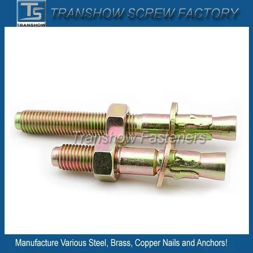 China supply high quality yellow zinc plated Anchor bolt