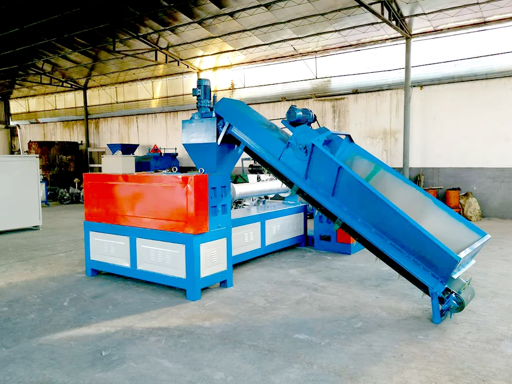 two steps PP PE plastic pelletizer high efficiency double stage plastic flakes pelletizer machine