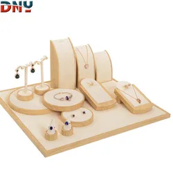 Hot sale jewelry display stand wood jewelry display for bracelet ring earrings necklace