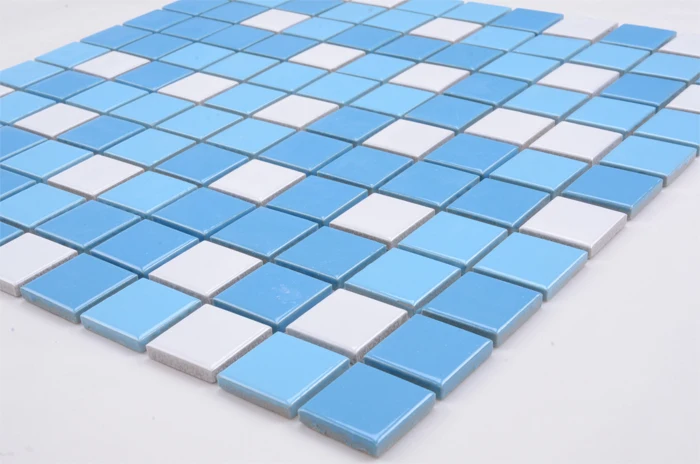 classic dark blue modern glazed porcelain ceramic mosaic tile for swimming pool floor border tiles swimming pool mosaics