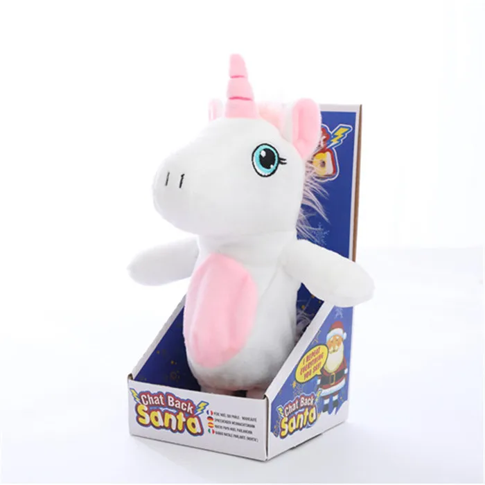 Electric Creative Kawaii Unicorn Walking& learning Talking Stuffed Animal Horse Toy Sound Record Plush Unicorn Gift for kids