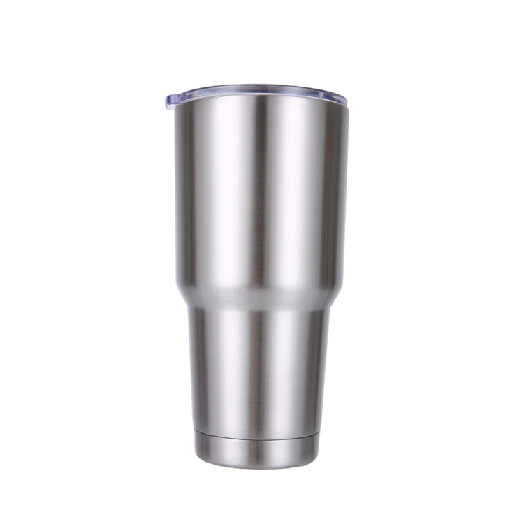 New idea Product 2023 Creative Double Wall Vacuum Insulated 304 Stainless Steel silver Drinking Tumbler Cup With Lid