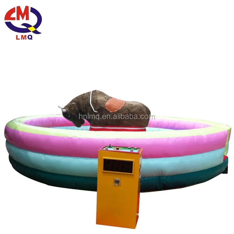 2017 top sales amusement park electric inflatable games red mechanical bull rides for sale