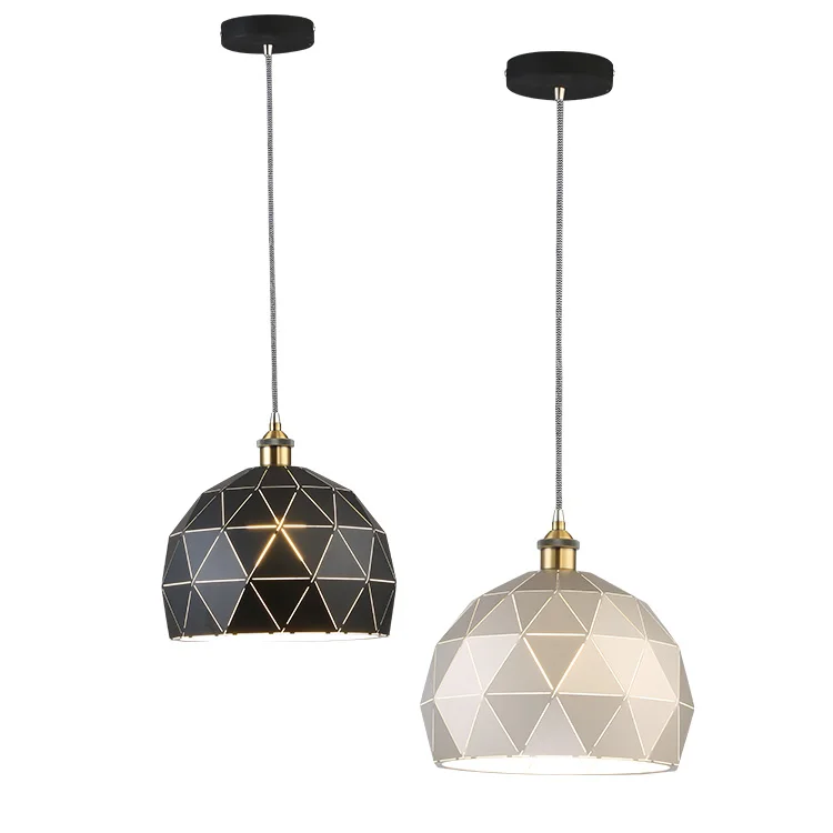 Zhongshan Modern Design Black Gold Metal Iron Ball Indoor Hanging Pendant Light Lamp Fixture for Kitchen Dinning Room Restaurant