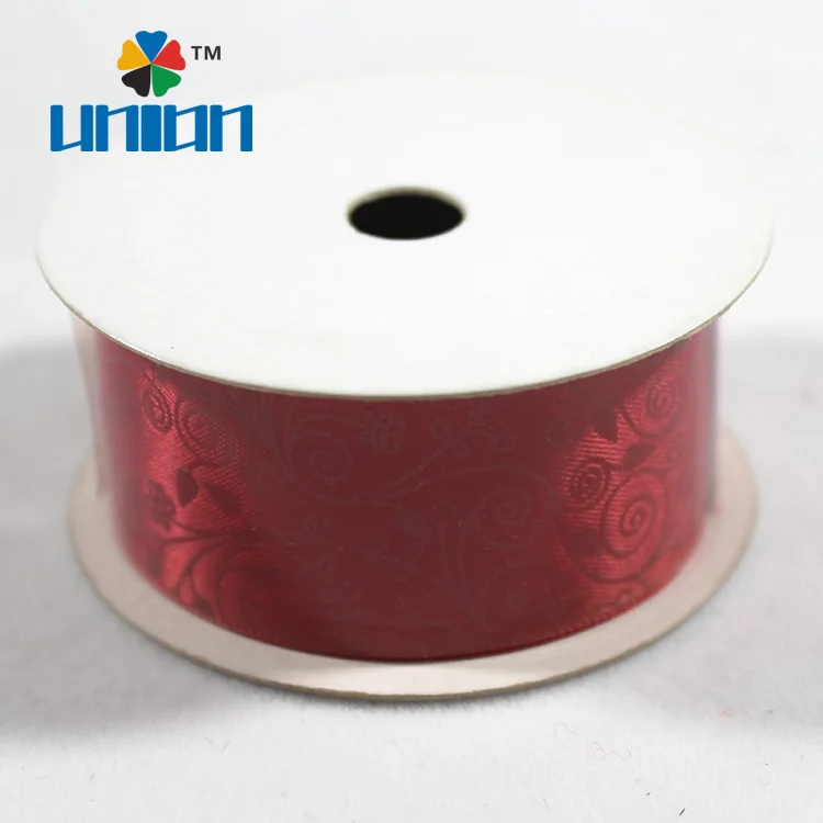 CNY red ribbon with GONG XI FA CAI character dragon ribbon for happy new year