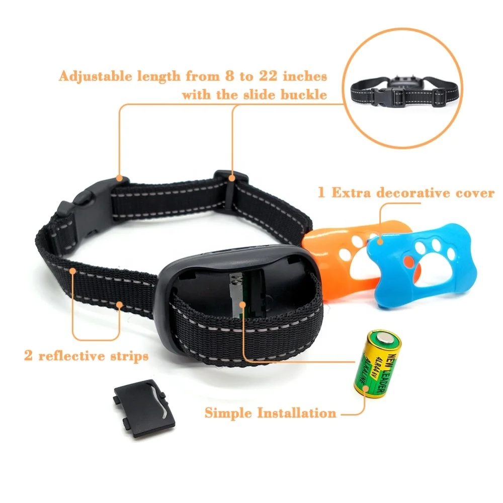 Advanced & Adjustable Dog Stopper 7 Levels Vibration Anti Bark Collars TZ-PET681V