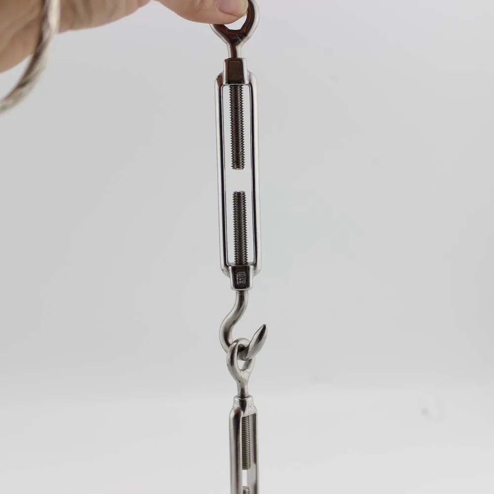 Rigging hardware hook to hook turnbuckle 316 Stainless Steel Open Body Turnbuckles