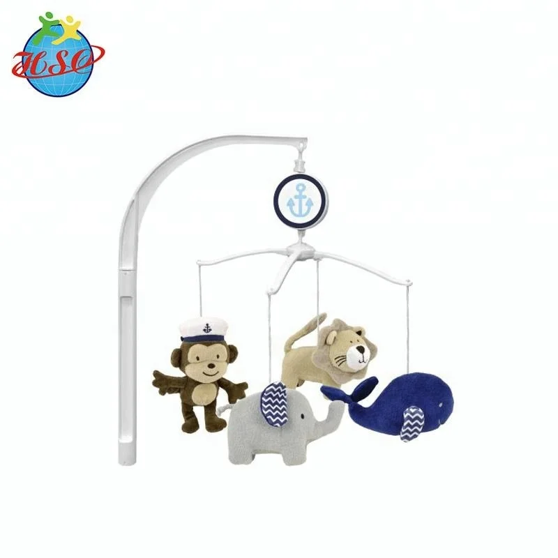 
Newborn infant baby musical rotated crib mobile plush toys 