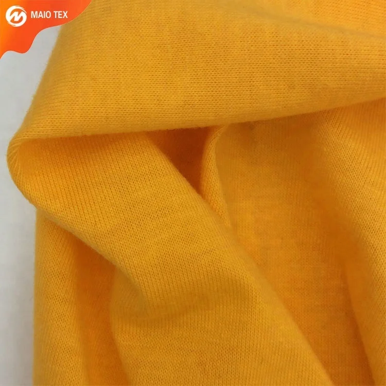 custom knit single jersey 32S cvc 60%cotton 40% polyester t-shirts fabric