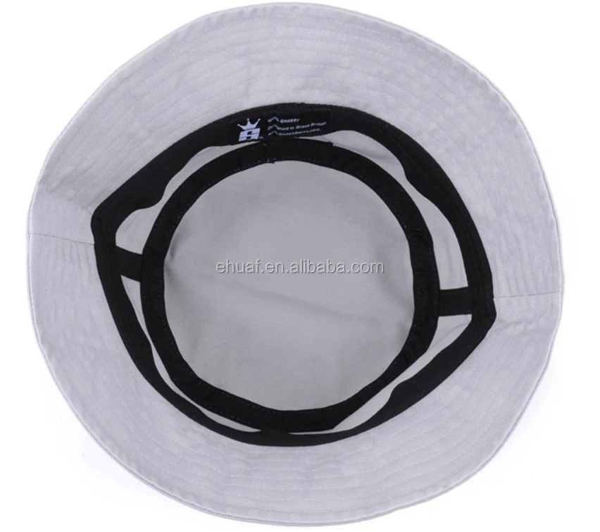 Cotton chino twill customize white 3D embroidery bucket hat