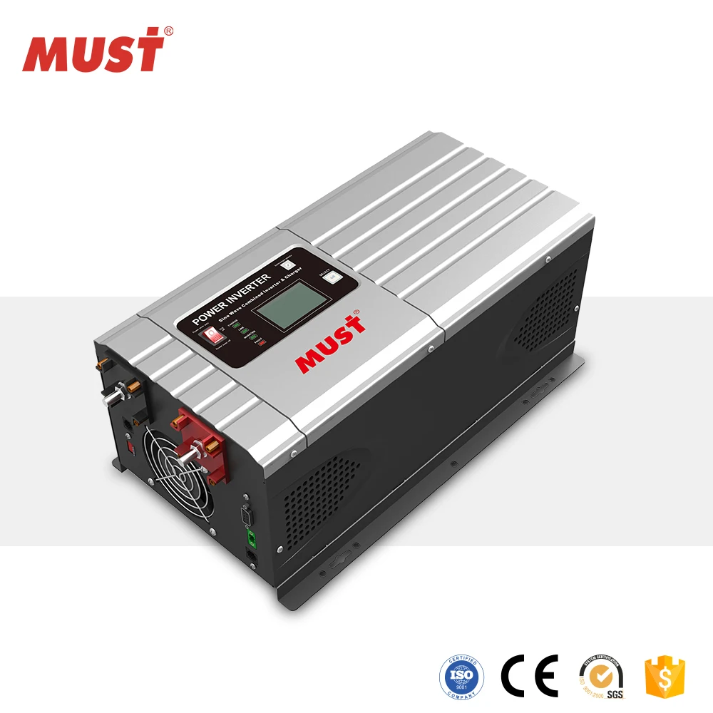 MUST RS232 Communication Port AC Power Indicator 3KW 2HP Solar Inverter With Toroidal Transformer