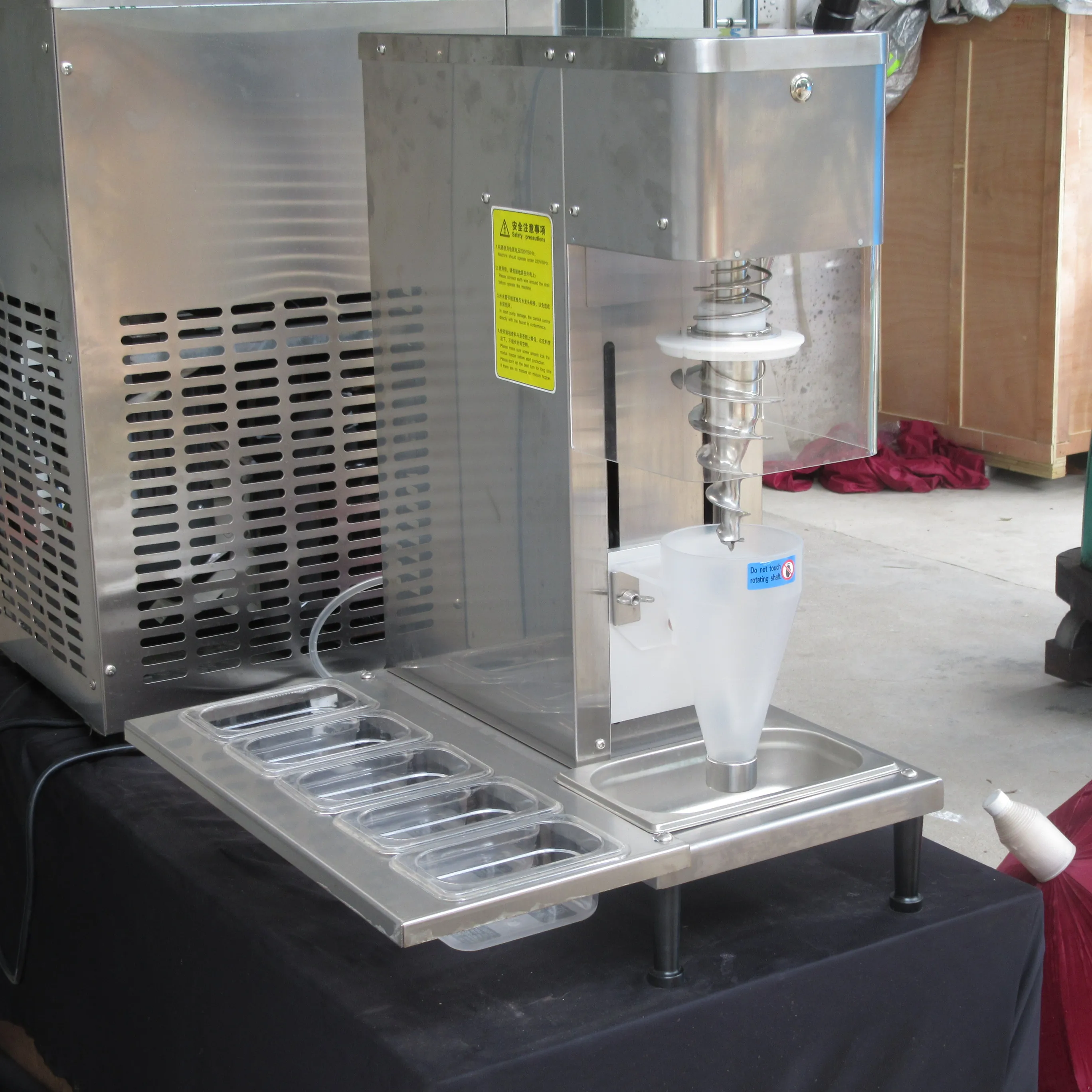  Express to door America закуски оборудование замороженный йогурт реальные Фрукты мороженое блендер производитель миксер машина