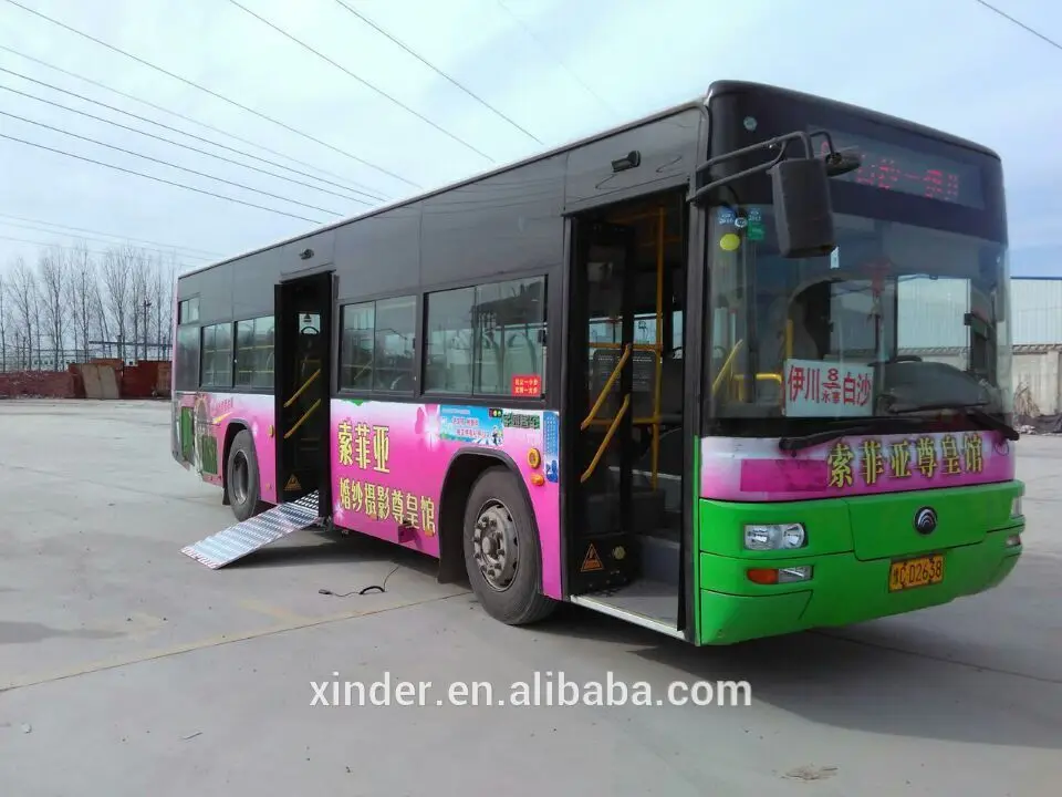 Handicap disabled Manual Wheelchair Ramp Slope for City Bus with CE certificate