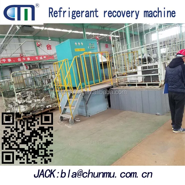 Waste air conditioning, refrigerator disassembly line refrigerant recovery machine for R245FA