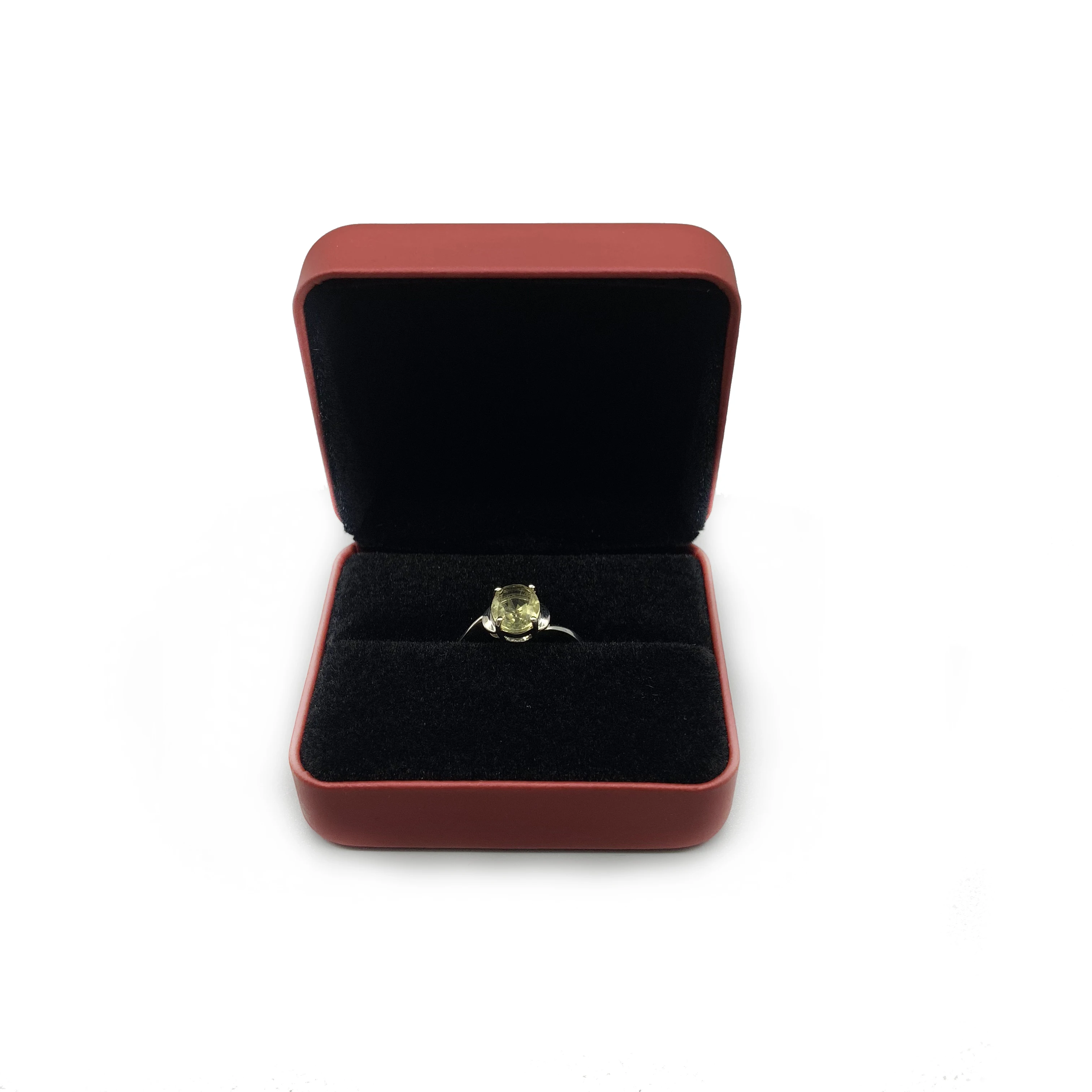 Custom factory wholesale high quality luxury iron velvet jewelry necklace pendant ring bracelet box