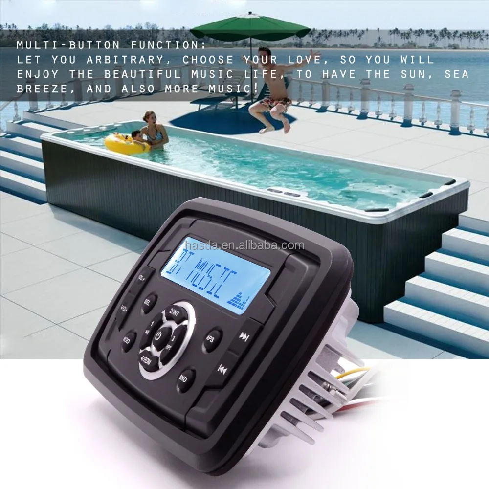 
Marine High Quality Waterproof radio for Car ATV Tractor Boat 