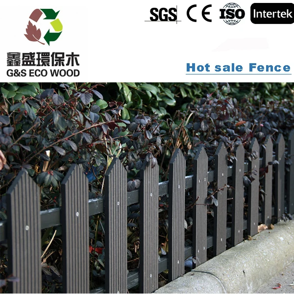 European Market Fencing Aluminum Frame Wood Plastic Composite Board Garden WPC Fence , Outdoor WPC Fencing