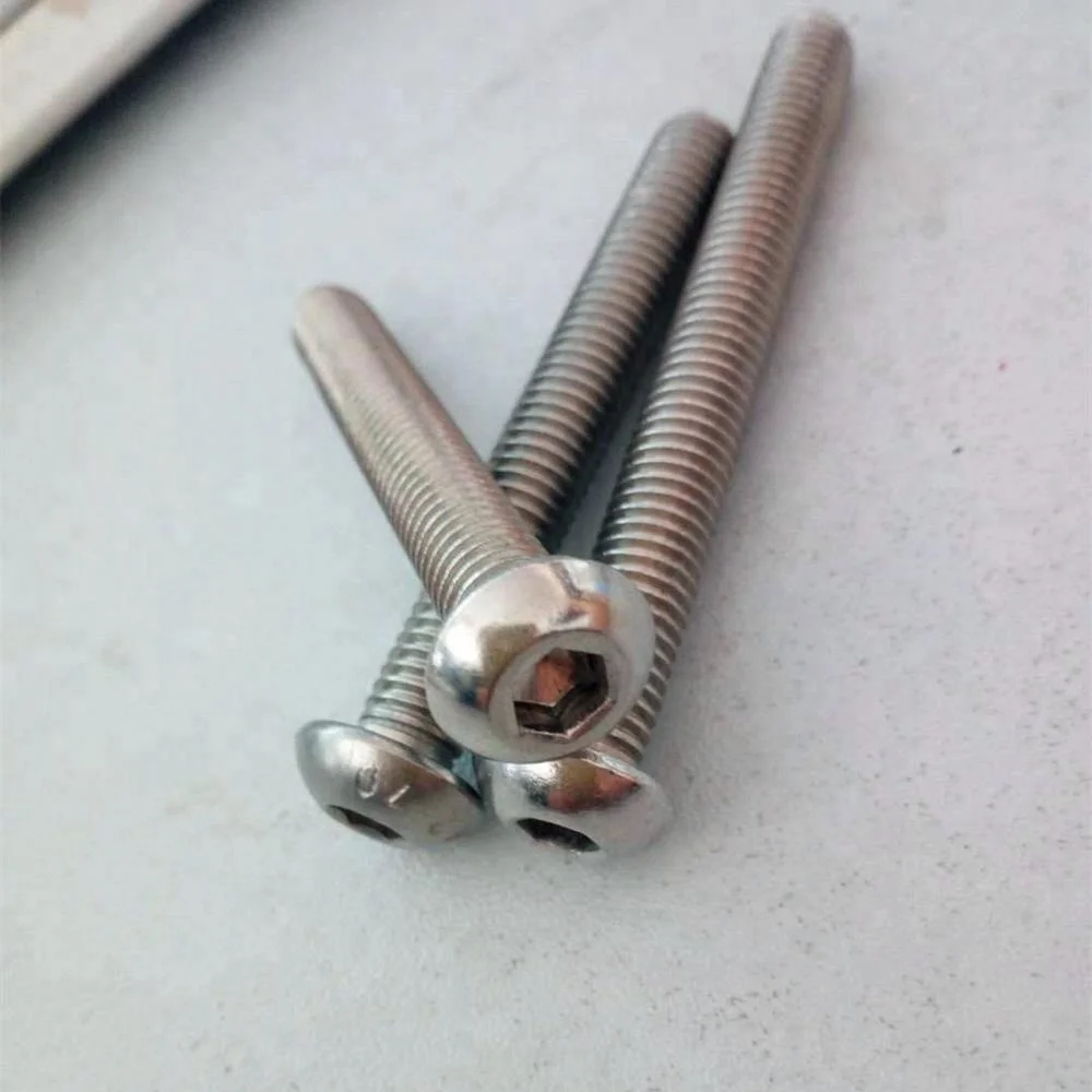 stainless steel 201 304 316 A2 A4 M6  ISO 7380 M8  Hex Socket Button Head Machine Screw