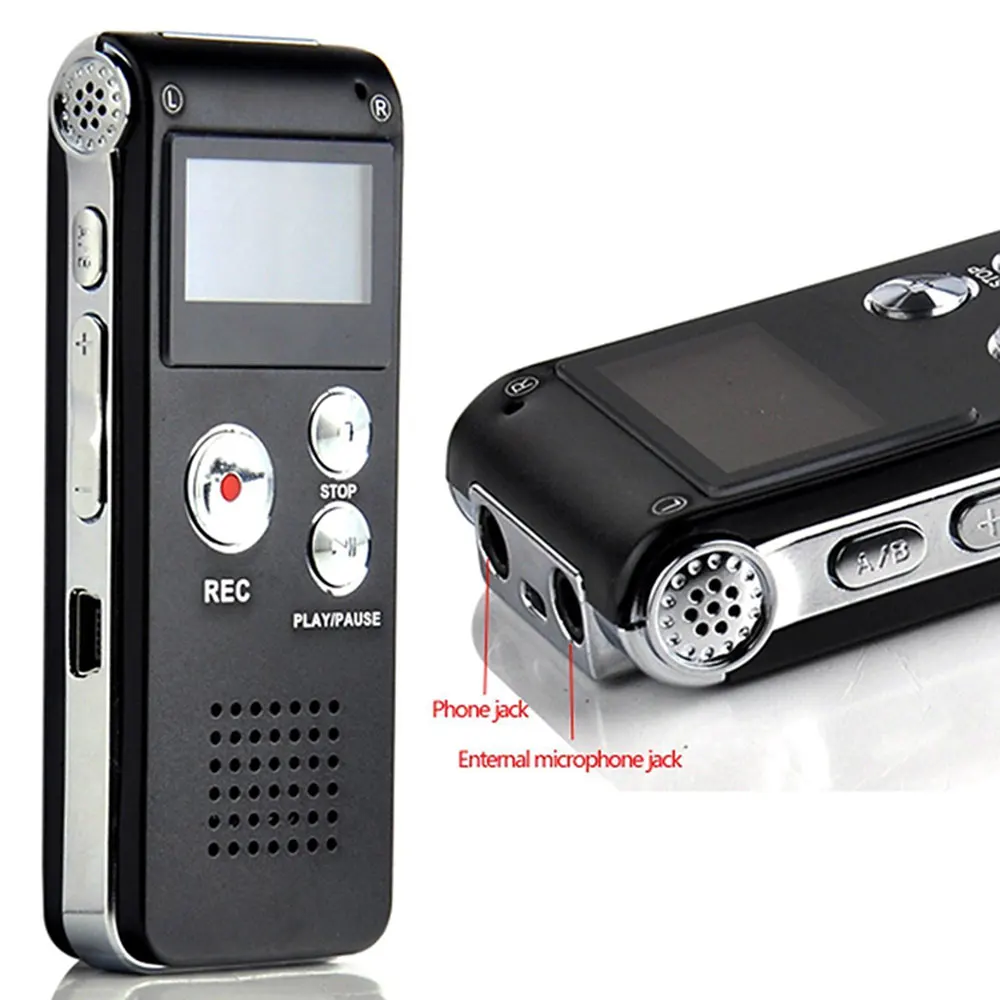 Voice Activated Rechargeable Multifunctional MP3 Music Player Dictaphone