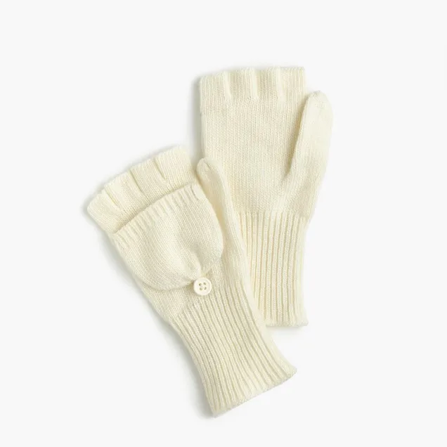 
GIRLS 37/33/26/4 viscose/nylon/lambs wool/cashmere KNITTED GLITTEN(GLOVE) 