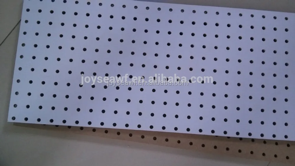 
hole board perforated mdf wood wall board/melamine and raw hardboard peg board 