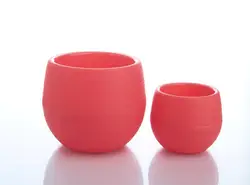 Cute Egg Shape Mini Colorful 4 inch Round Plastic Cactus Seed Starting Succulent Flower Pots With Drainage hole