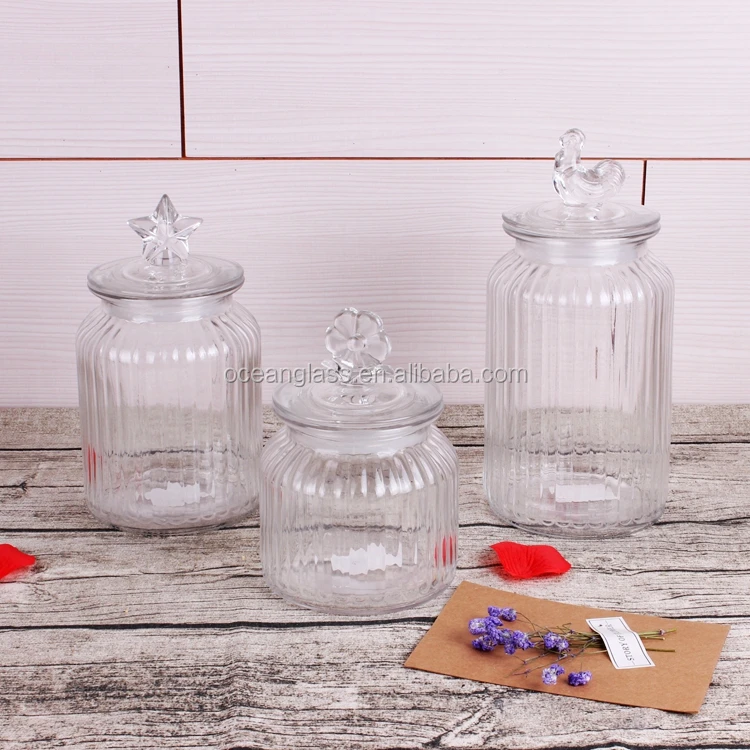clear glass mason honey jar with animal and bird lid /bird lid wholesale