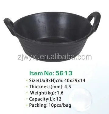 heavy duty rubber water pails rubber bucket