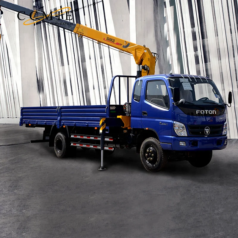 Cheap mini boom lift 4 ton small mobile truck crane with high quality from China