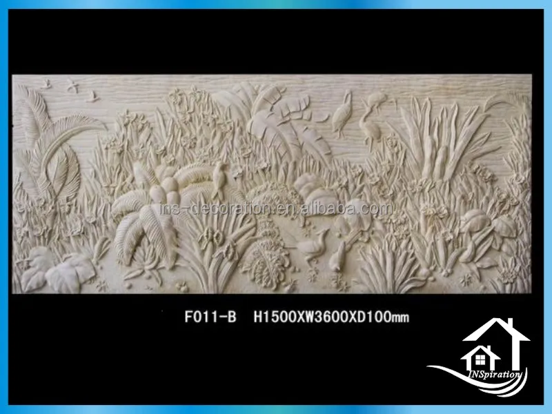 Embossed beautiful patterns decorative wall relief