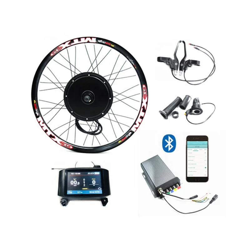 Ncyclebike CE approved 3000w ebike wheel kit with sabvoton sine wave programmable controller