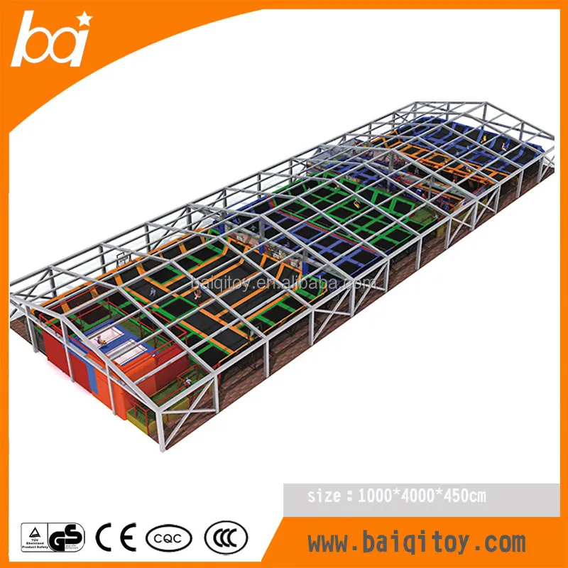 Small trampoline foam pit area Free Jump Sky zone Trampoline Park Bouncing Bed