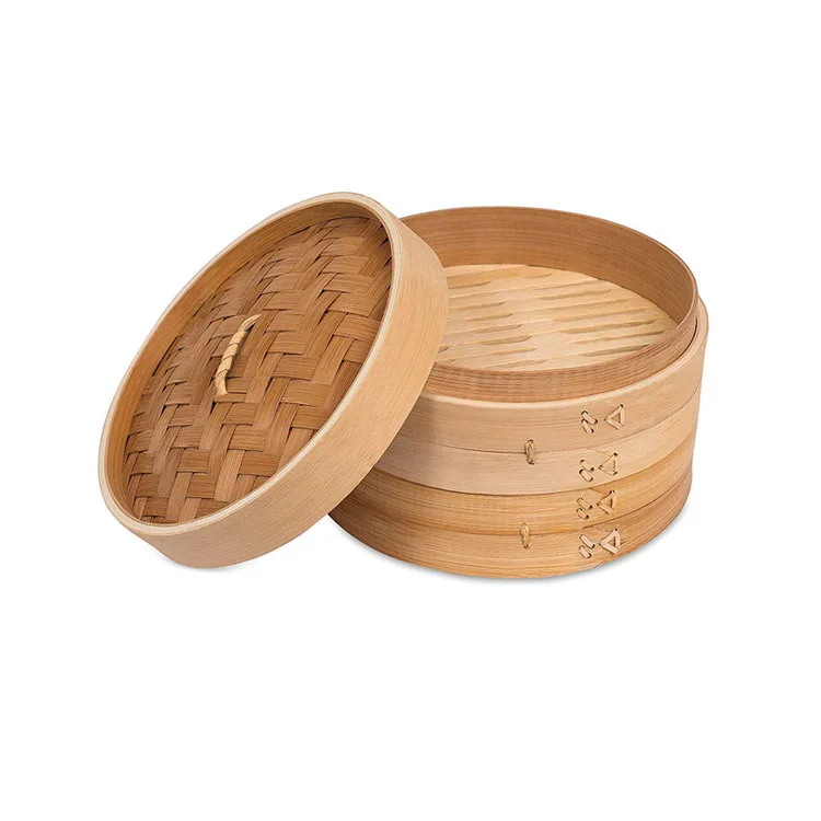 factory outlet customized logo and size dim sum steamer set idli cooker bamboo food steamers for Chinese food dumpling