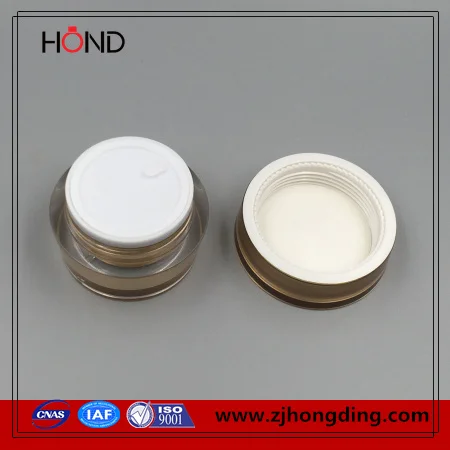 wholesale acrylic jar 30ml gold round cosmetic 30g skin care cream jar /plastic jar
