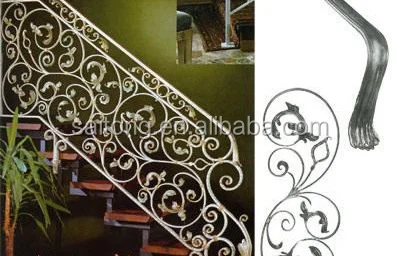 Exported Good Quality Decorative Wrought Scroll Iron Baluster