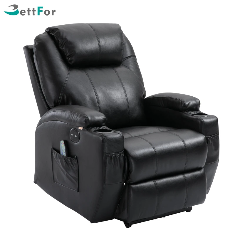 
Electric reclining single leather lazyboy recliner sofa chair with massage 