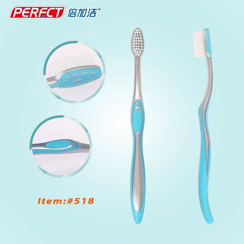 PERFECT vertical expert adult pp tpr silver toothbrush