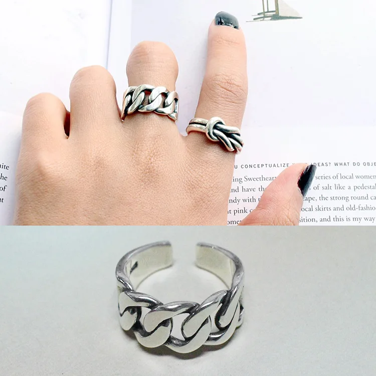 Chains of Coarse Pure Silver Rings Jewelry 925 Sterling Silver Rings Jewelry Low Price Silver Ring
