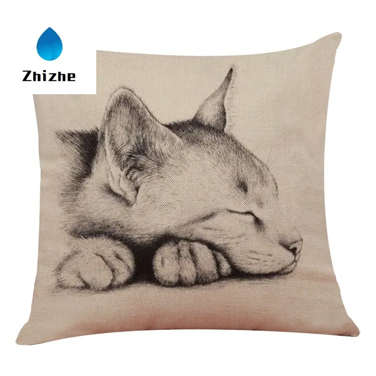 Oriental style anti-snoring cats kittens 3d printed embroid watercolor paint cushion covers ready to ship