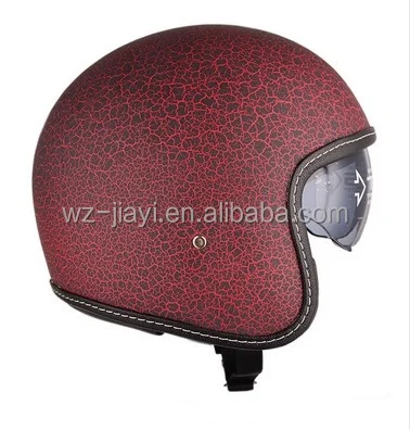 Open face motorcycle vintage helmet single lens/ECE and DOT approved