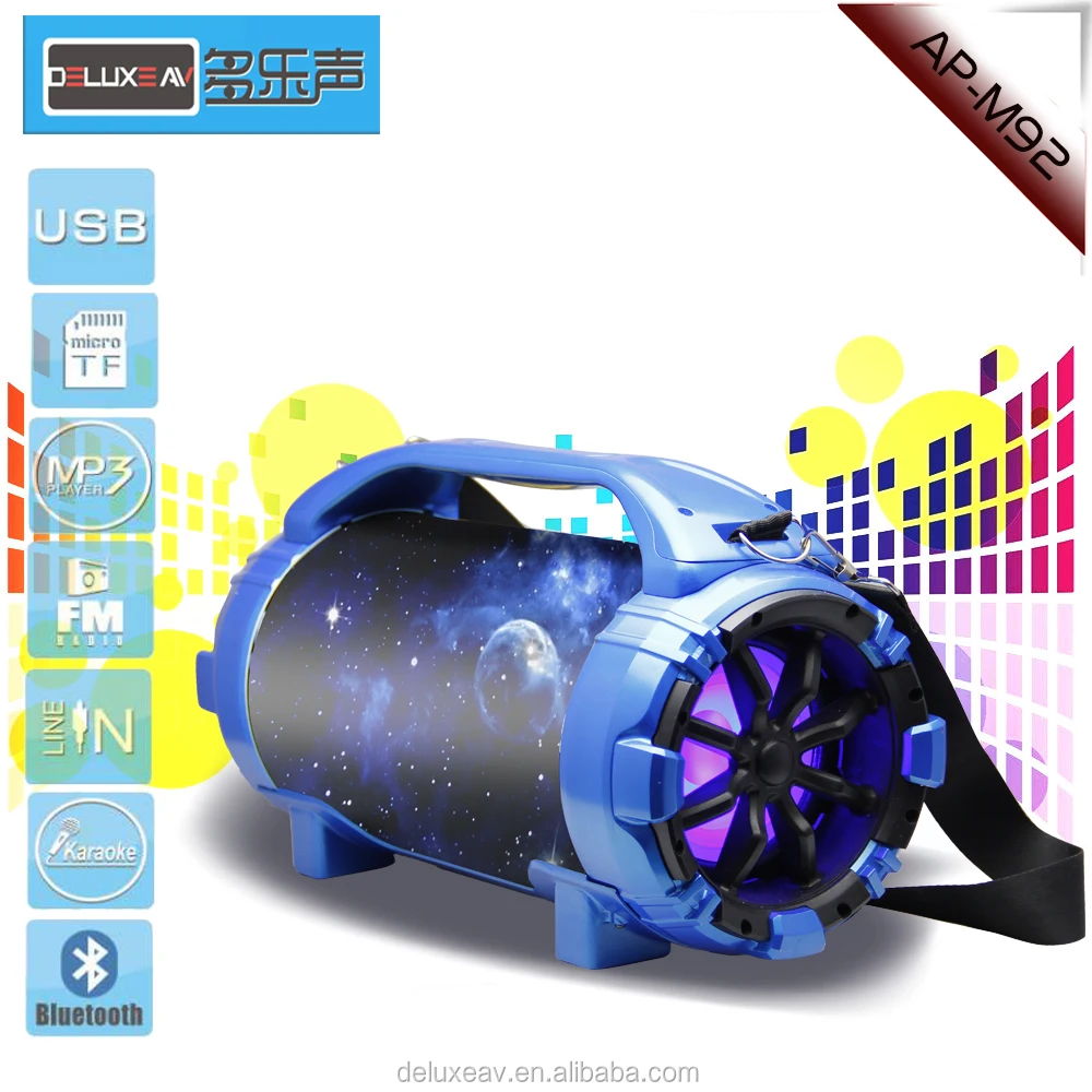 Bazooka woofer portable bluetooth speaker perfect sound wooden box audio loudspeaker