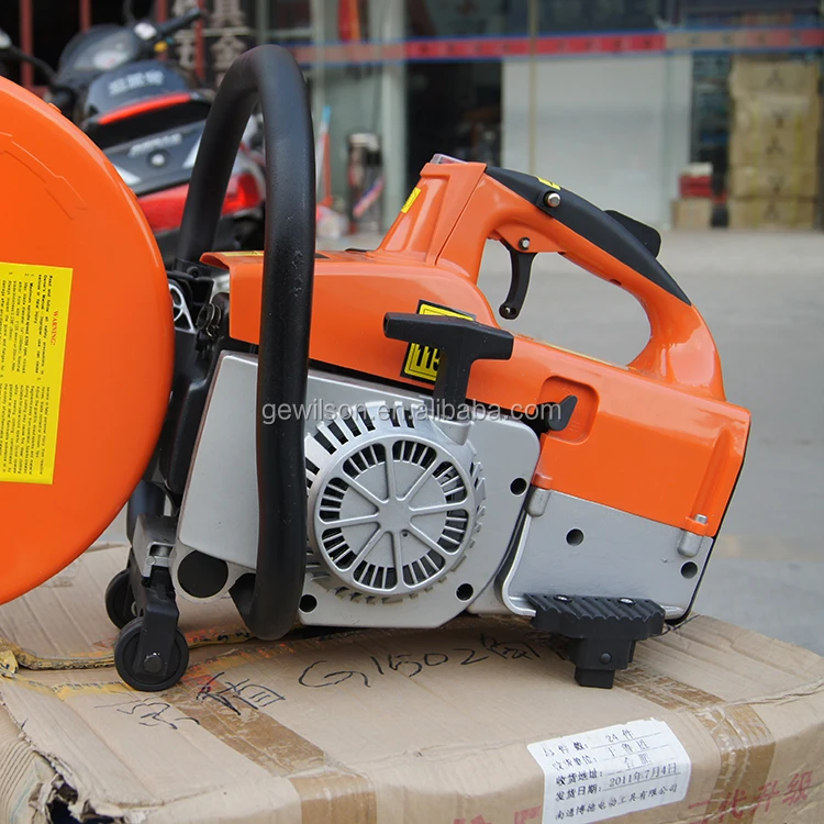 Бензиновый ручной бетонорезак мощностью 350 кВт с лезвием мм