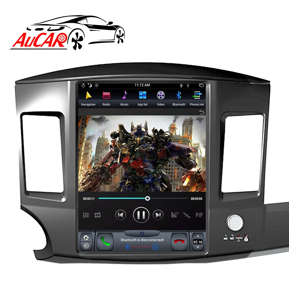  Автомагнитола AuCAR вертикальная 12 1 дюйма Android 9 0 для Mitsubishi Lancer