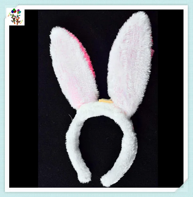 Cheap Easter Party Animal White Fur Pink Rabbit Bunny Ears Headbands HPC-0744