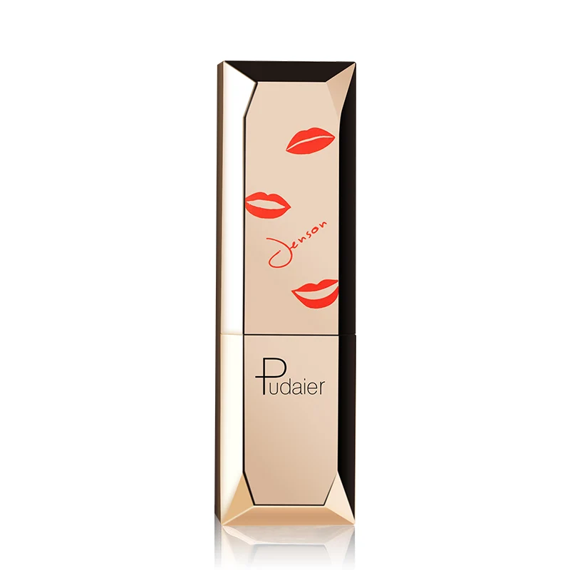 Pudaier 24 Hours Long Lasting Matte Lipstick Wholesale Special Golden Packing Lipstick Private Label