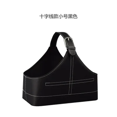 New design Christmas fancy baskets leather gift baskets empty