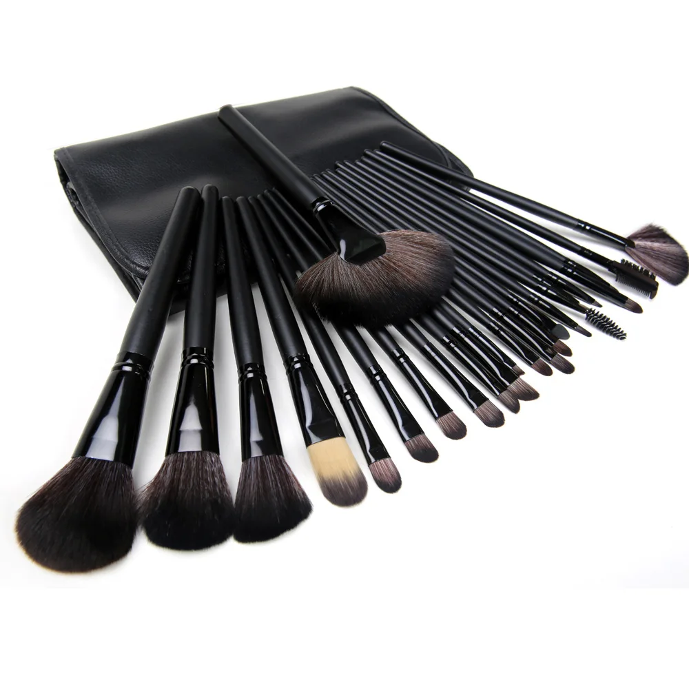 Best 24Pcs Makeup Brush Synthetic Wood Makeup Brush Set With Bag