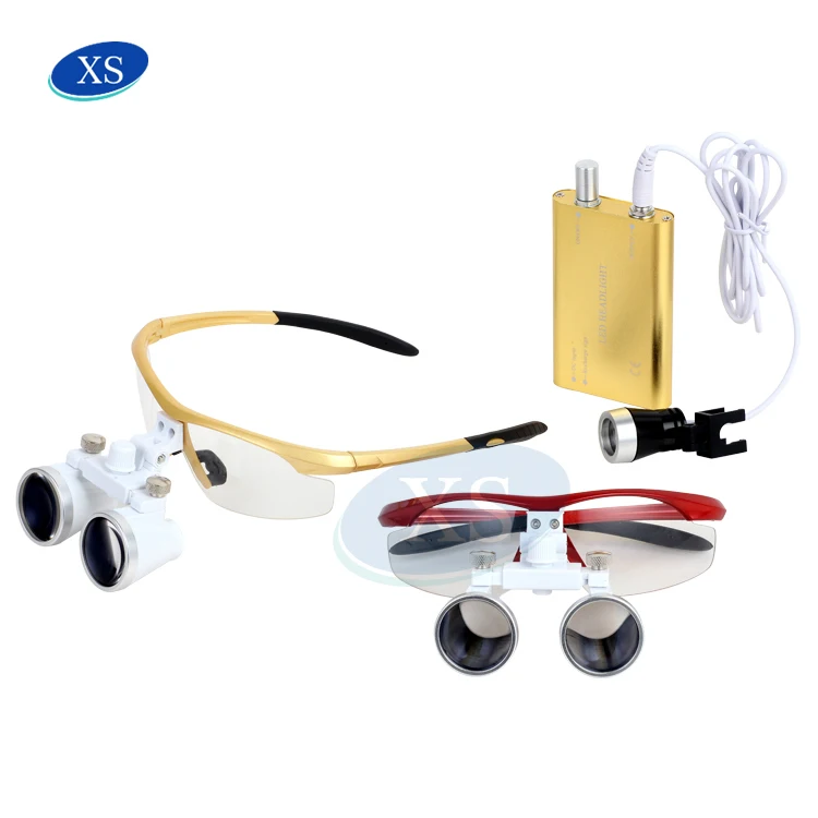 Стоматологические Хирургические лупы 2.5X 3.5X медицинская светодиодная Лупа со светодиодной фарой высокого качества